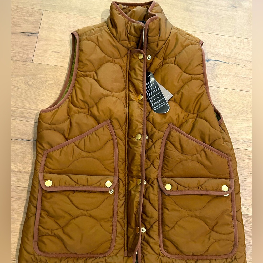 J Crew zip up puffer vest